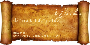 Érsek László névjegykártya