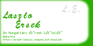 laszlo ersek business card